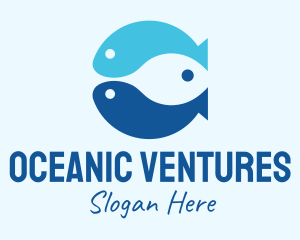 Blue Ocean Fish logo design