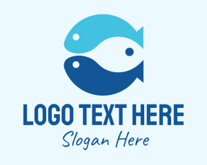 Blue Ocean Fish Logo