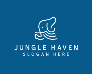 Safari Animal Elephant logo design