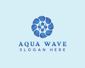 Water Aqua Droplet  Logo