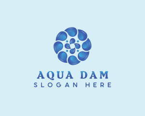 Water Aqua Droplet  logo design