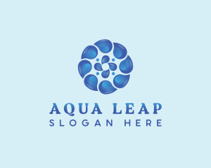 Water Aqua Droplet  logo design