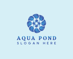 Water Aqua Droplet  logo design