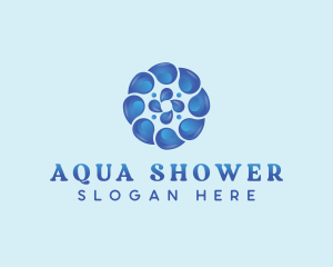 Water Aqua Droplet  logo design