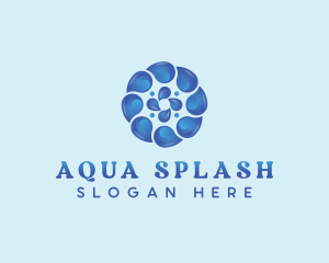 Water Aqua Droplet  logo design