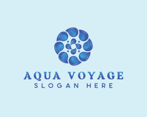 Water Aqua Droplet  logo design