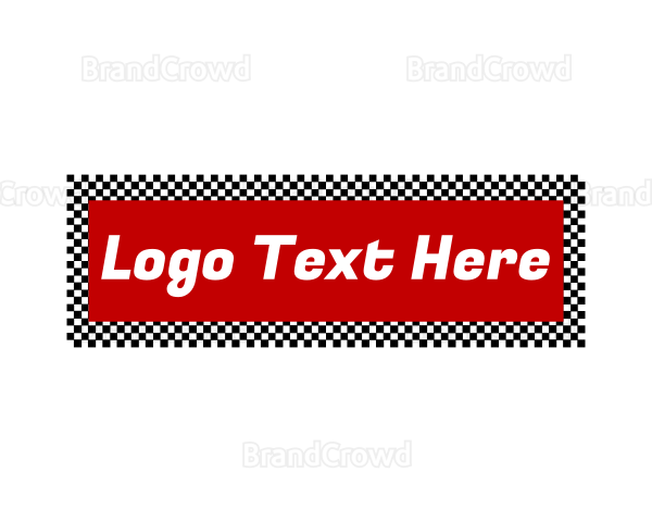 Racing Car Flag Logo