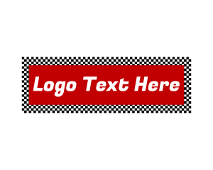 Car Rental - Racing Car Flag logo design