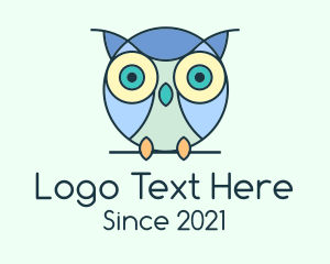 Daycare Center - Cute Baby Owl logo design