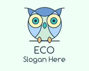 Cute Baby Owl Logo