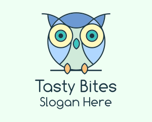 Cute Baby Owl Logo
