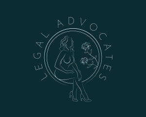 Flawless - Organic Skincare Lady logo design