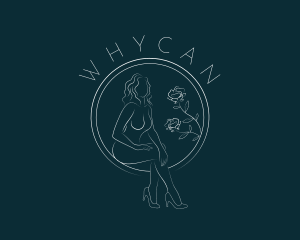 Woman - Organic Skincare Lady logo design