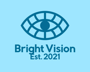 Pupil - Modern Eye Outline logo design
