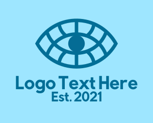 See - Blue Eye Outline logo design