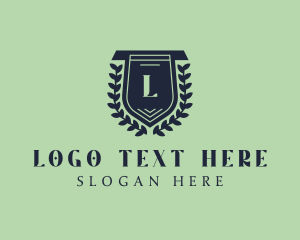 Law Firm - Shield Wreath Academy logo design