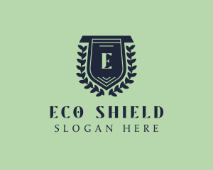 Shield Wreath Academy logo design