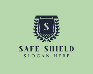 Shield Wreath Academy logo design