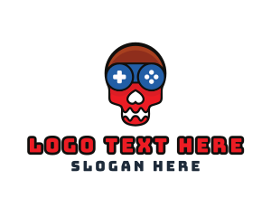 Skull - Skull Gaming Controller logo design