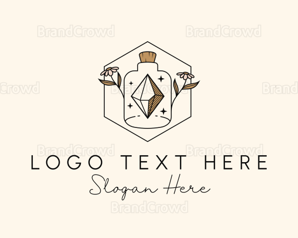 Crystal Potion Apothecary Gem Logo