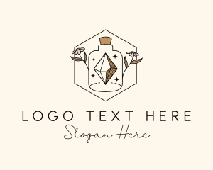 Apothecary - Crystal Potion Apothecary Gem logo design