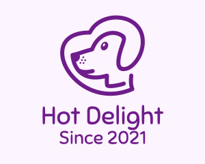 Purple Pet Dog logo design