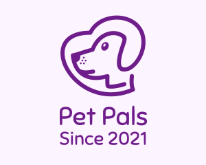 Purple Pet Dog logo design