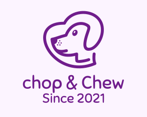 Simple - Purple Pet Dog logo design