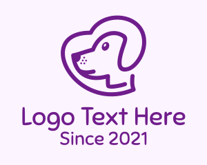 Breed - Purple Pet Dog logo design