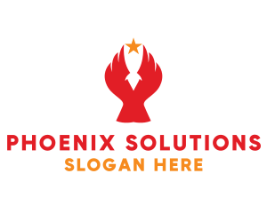 Star Phoenix Bird logo design