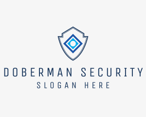 Minimalist Security Shield logo design