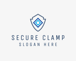 Minimalist Security Shield logo design