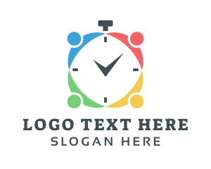 Clock - Group Fitness Stopwatch logo design