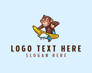 Clan - Wave Surfer Monkey logo design