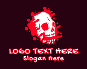 Skull Blood Graffiti  Logo