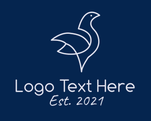 Monoline - Minimalist Dove Bird logo design