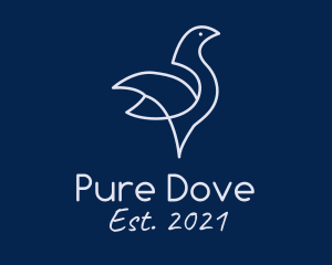 Dove - Minimalist Dove Bird logo design