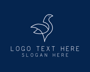 Avian - Minimalist Dove Bird logo design