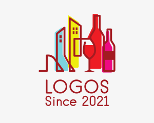 Colorful - City Wine Bar logo design