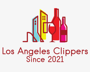 Liquor - City Wine Bar logo design