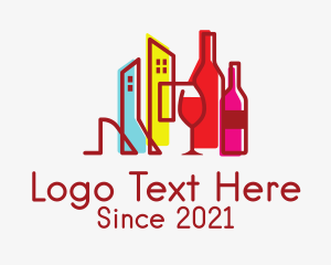 Alcohol - City Wine Bar logo design