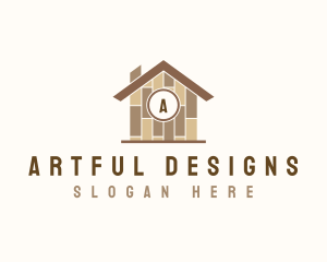 House Wood Tiling logo design