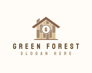 House Wood Tiling logo design