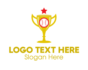 Pickleball - Star Baseball Trophy logo design