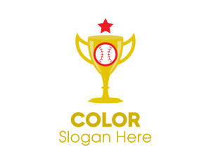 Athlete - Star Baseball Trophy logo design