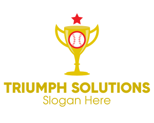 Win - Star Baseball Trophy logo design