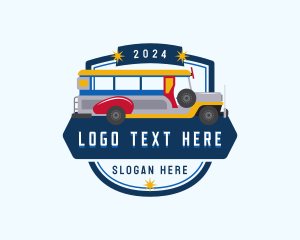 Logistics - Public Transportation Jeepney logo design