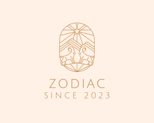 Mystic Aries Zodiac logo design