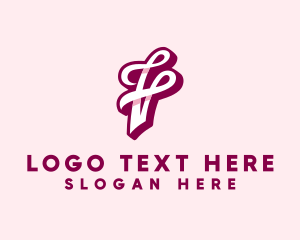 Fancy Letter FV Monogram Logo