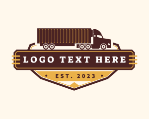 Logistic - Trailer Truck Logistic logo design